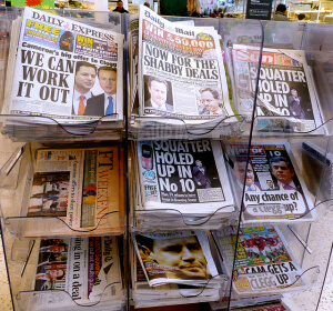 Newspaper stand, closure of Independent