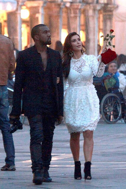 Kim Kardashian and Kanye paparazzi famous