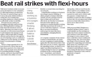 We used the ongoing Southern Rail Strikes to secure a Letter in the Evening Standard from Jason Downes, MD of Powwownow