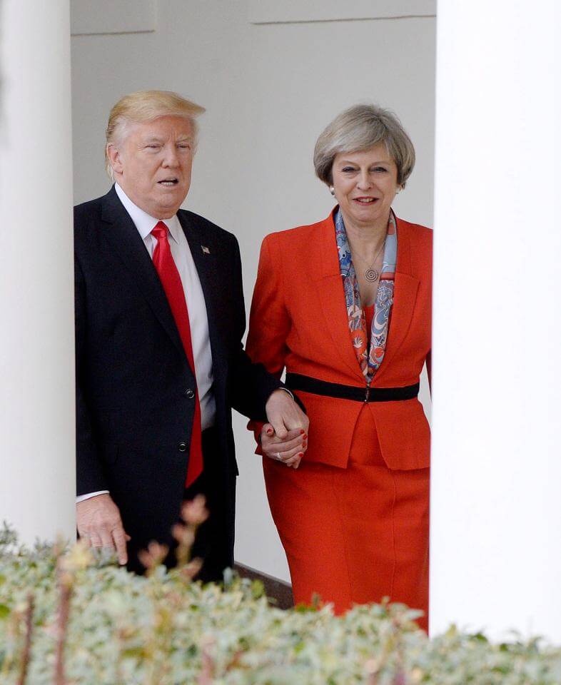 Trump May Holding Hands - Special Relationship
