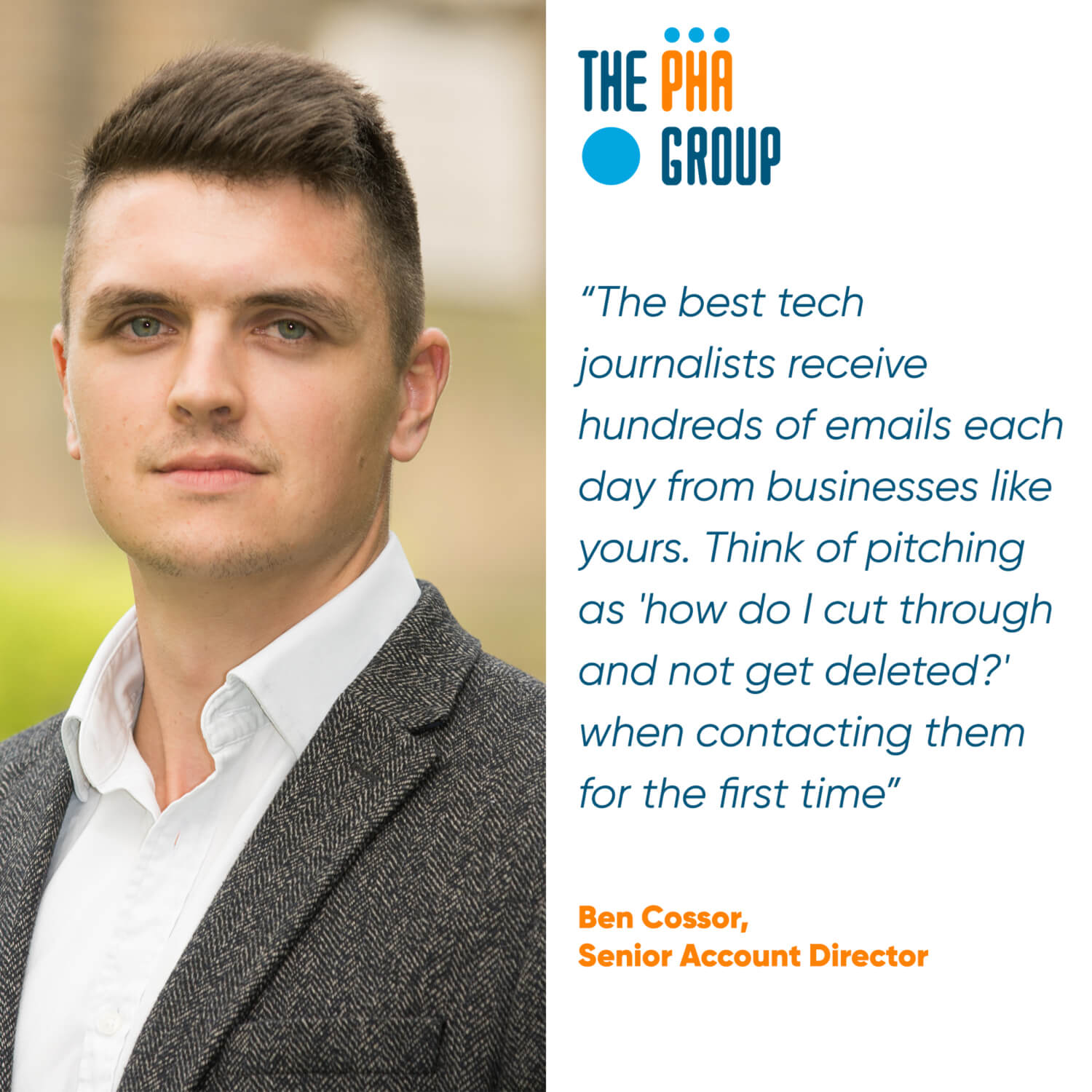 Ben Cossor, Senior Account Director - The PHA Group