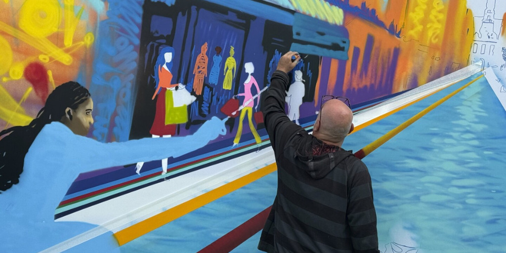 Visa 2024 Olympic brand activation street art - The PHA Group