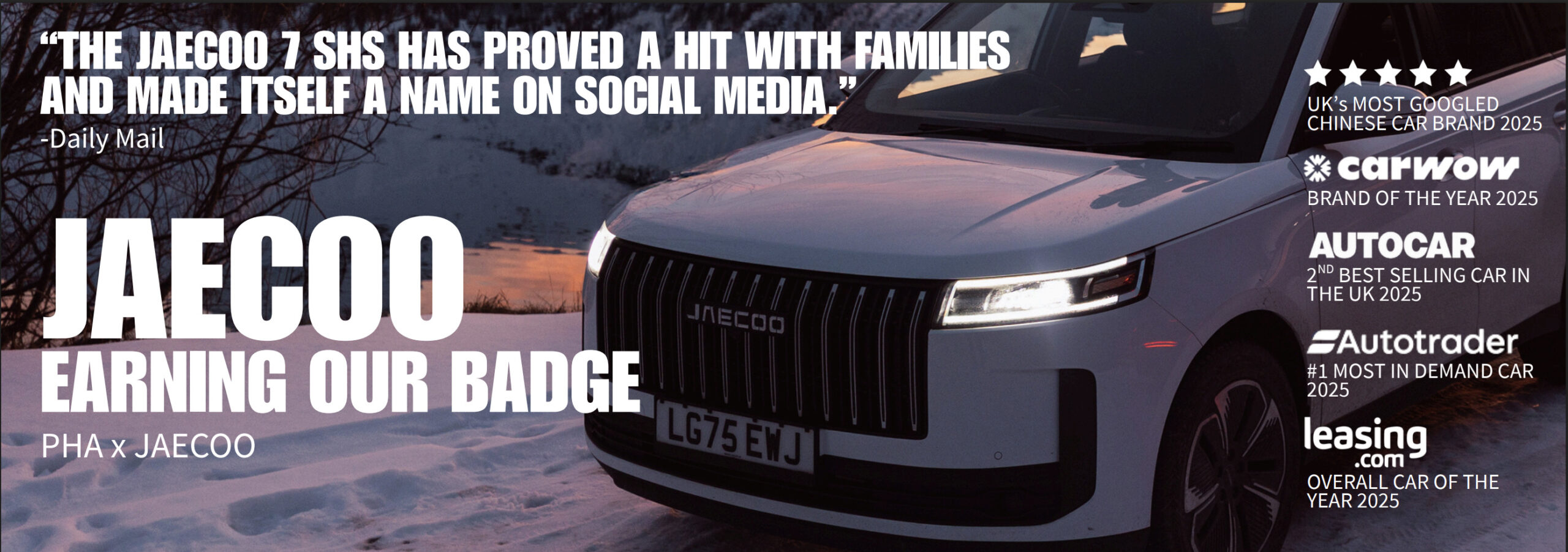 JAECOO UK Earning Our Badge SABRE Awards EMEA 2026