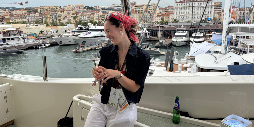 Bronte at Cannes Lions networking on a yacht - The PHA Group